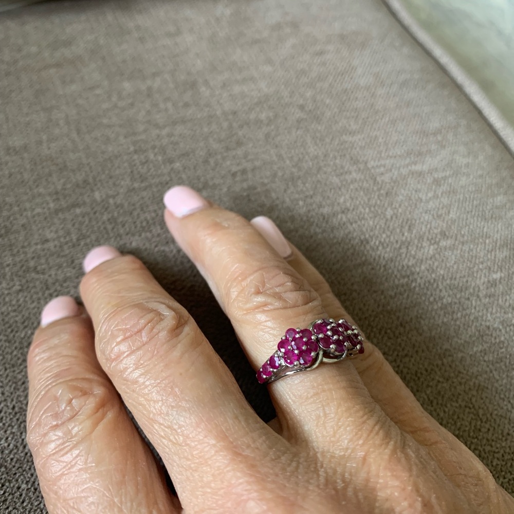 Estate Find Rubies And Silver Ring View 5